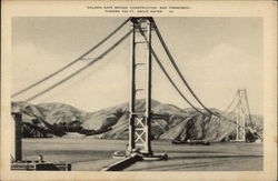 Golden Gate Bridge during Construction Postcard