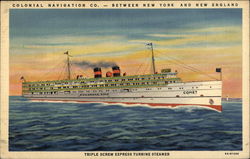 Triple Screw Express Turbine Steamer Postcard