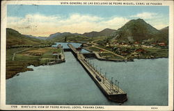 Bird's Eye View of Pedro Miguel Locks Panama Canal, Panama Postcard Postcard Postcard