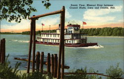 Scenic View, Missouri River Council Bluffs, IA Postcard Postcard Postcard