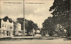 Main Street Looking South on Long Island Sag Harbor, NY Postcard Postcard Postcard