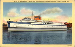 SS "Pocahontas" Ferry Boat between Cape Charles and Little Creek Norfolk, VA Postcard Postcard Postcard