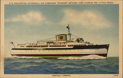 SS Pocahantas Ferries Postcard Postcard Postcard