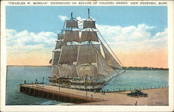 "Charles W Morgan" Enshrined on Estate of Colonel Green New Bedford, MA Postcard Postcard Postcard