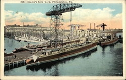 Cramp's Ship Yard Postcard