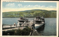 Wharf at Lake Sunapee Station Postcard