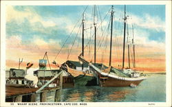 Wharf Scene Provincetown, MA Postcard Postcard Postcard
