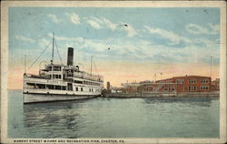 Market Street Wharf and Recreation Pier Chester, PA Postcard Postcard Postcard