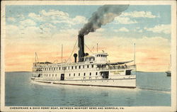 Chesapeake & Ohio Ferry Boat Postcard