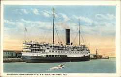 Governor Cobb Steamer at P. & O. Dock Postcard