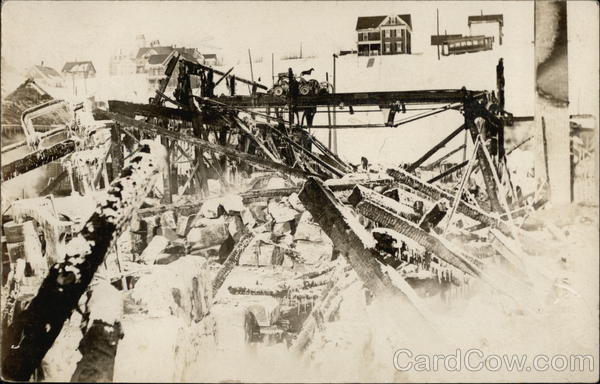 Collapsed Bridge From Ice Disasters
