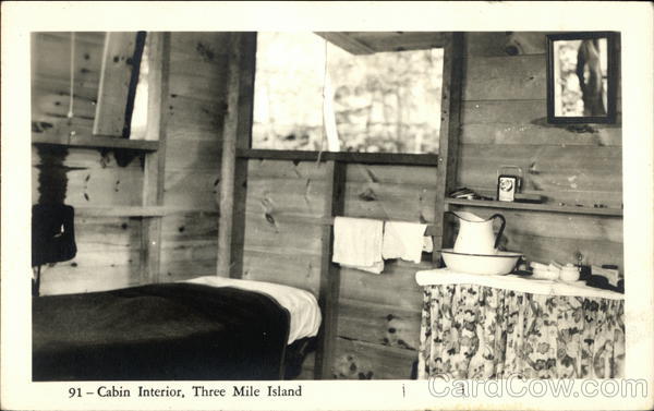 Cabin Interior, Three Mile Island Lake Winnipesaukee New Hampshire