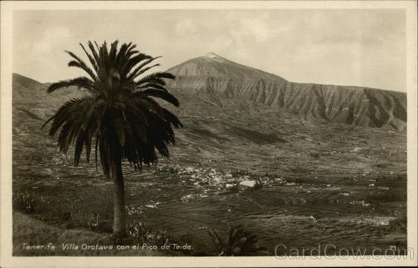 Villa Orotava and Pico de Teide Tenerife Spain