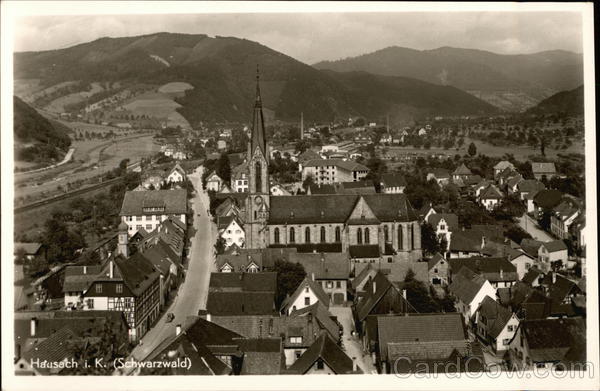View of Town and Church Hausach im Kinzigtal Germany