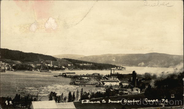 Entrance to Inner Harbor Gaspe QC Canada Quebec