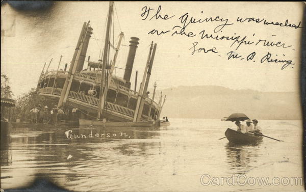 Wreck of The Quincy in the Mississippi River Disasters