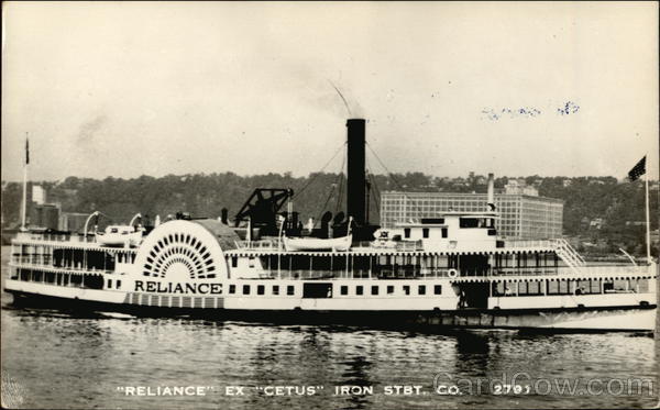 Reliance ex Cetus Iron Steamboat Co. Steamers