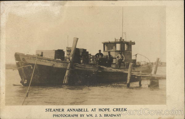 Steamer Annabell at Hope Creek WM. J. S. Bradway