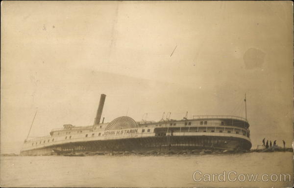 John H. Starin Shipwrecked at Bridgeport Harbor Steamers