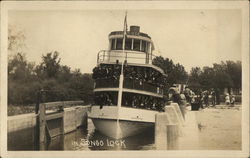 Boat in Songo Lock Postcard