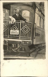 Man on Back of Train Man on Back of Train