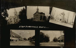 Greetings from Mayville Michigan Postcard Postcard Postcard