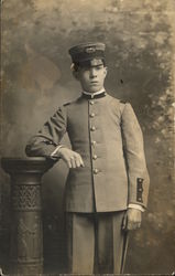 Young Man in Uniform Postcard