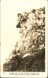 Close-Up of the Great Stone Face Franconia Notch, NH Postcard Postcard Postcard