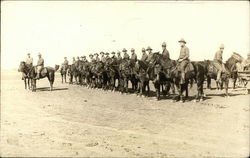 Soldier's on Horses Postcard