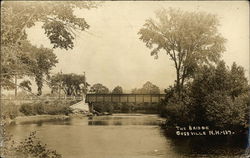 Scenic View of The Bridge over Water Gossville, NH Postcard Postcard Postcard