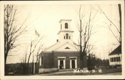 Street View of Church Postcard