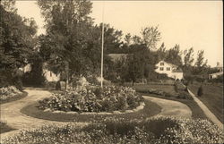 Large Circular Garden Postcard