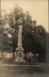 Soldiers Monument New Ipswich, NH Postcard Postcard Postcard