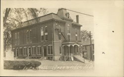 Street View of Town Hall Postcard