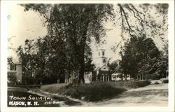 Church in Town Square Postcard