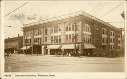 Street View of the Lawrence Building Waltham, MA Postcard Postcard Postcard