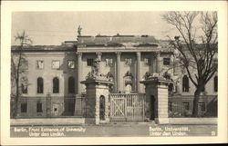 Front Entrance of University - Unter den Linden Berlin, Germany Postcard Postcard Postcard