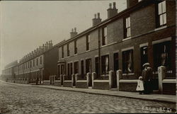 Mother and Child Standing on Knowles Street Postcard