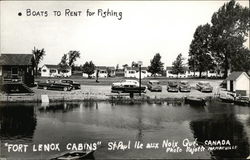 Fishing Boats for Rent and Fort Lenox Cabins St. Paul Ile aux Noix, QC Canada Quebec Postcard Postcard Postcard