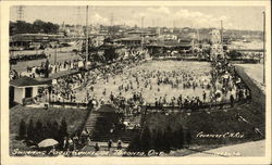 Bird's Eye View of Swimming Pool - Sunnyside Postcard