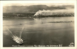 Ferry Chinook Leaving Port Angeles for Victoria, BC Washington Postcard Postcard Postcard