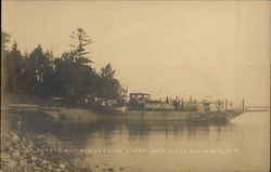 Sweets Automobile Ferry Chazy Landing NY to Isle La Mott VT Postcard