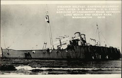 Steamer Belfast, Eastern Steamship Line Long Beach, WA Postcard Postcard Postcard