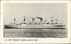 US Army Transport "General Maurice Rose" Postcard