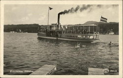 Steamer on Lake Postcard