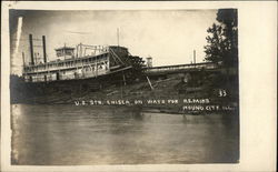 US Str. Chisla on Ways for Repairs Postcard