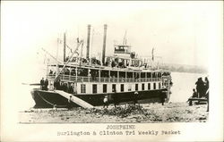 Steamer "Josephine" Steamers Postcard Postcard Postcard