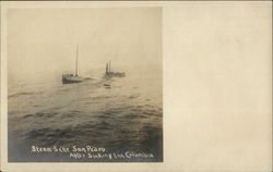 Steamer San Pedro After Sinking in the Columbia Steamer San Pedro After Sinking in the Columbia