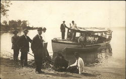 Landing Boat on Beach Postcard