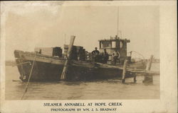 Steamer "Annabell" at Hope Creek Postcard